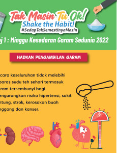 Minggu Kesedaran Garam Sedunia 2022 - Hadkan Pengambilan Garam